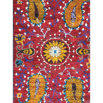 Azerbaijan Hand-Knotted Sari Silk Area Rug