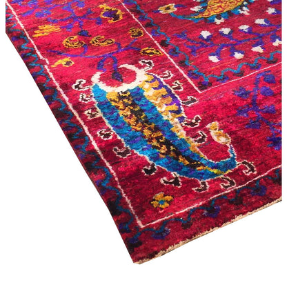 Azerbaijan Hand-Knotted Sari Silk Area Rug
