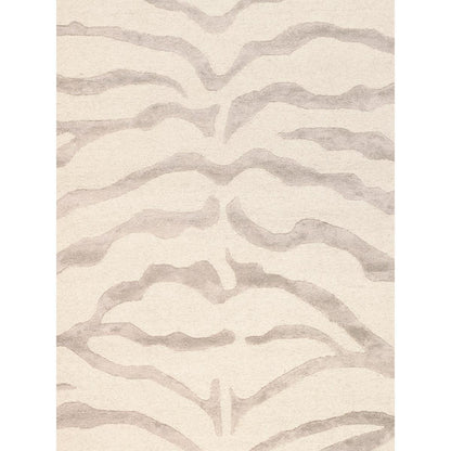 Edgy Hand-Tufted Ivory/Silver Transitional Area Rug