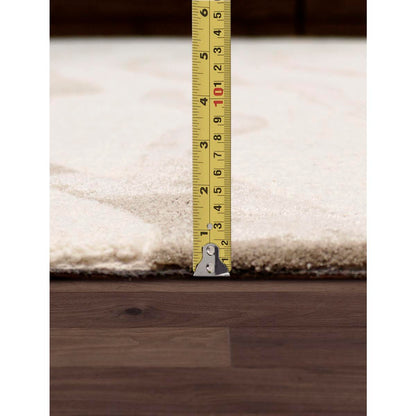 Edgy Hand-Tufted Ivory/Silver Transitional Area Rug