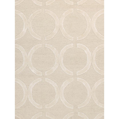 Edgy Hand-Tufted Ivory Transitional Area Rug