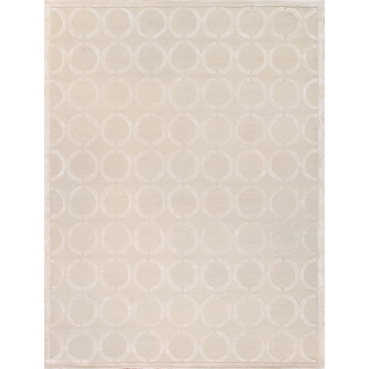 Edgy Hand-Tufted Ivory Transitional Area Rug