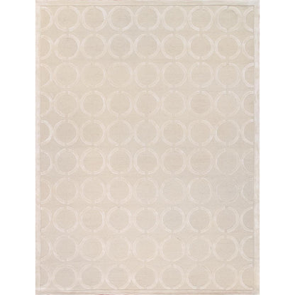 Edgy Hand-Tufted Ivory Transitional Area Rug