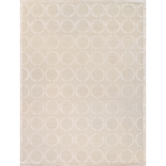 Edgy Hand-Tufted Ivory Transitional Area Rug