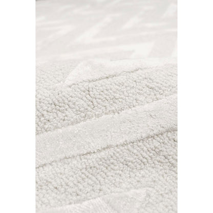 Pasargad Home Edgy Hand-Tufted Ivory Transitional Area Rug- 5' 0'' X 8' 0''