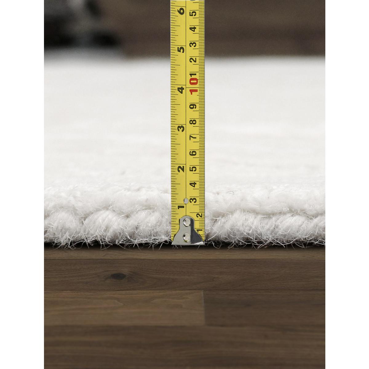 Pasargad Home Edgy Hand-Tufted Ivory Transitional Area Rug- 5' 0'' X 8' 0''