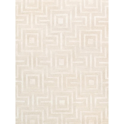 Edgy Hand-Tufted Ivory Transitional Area Rug
