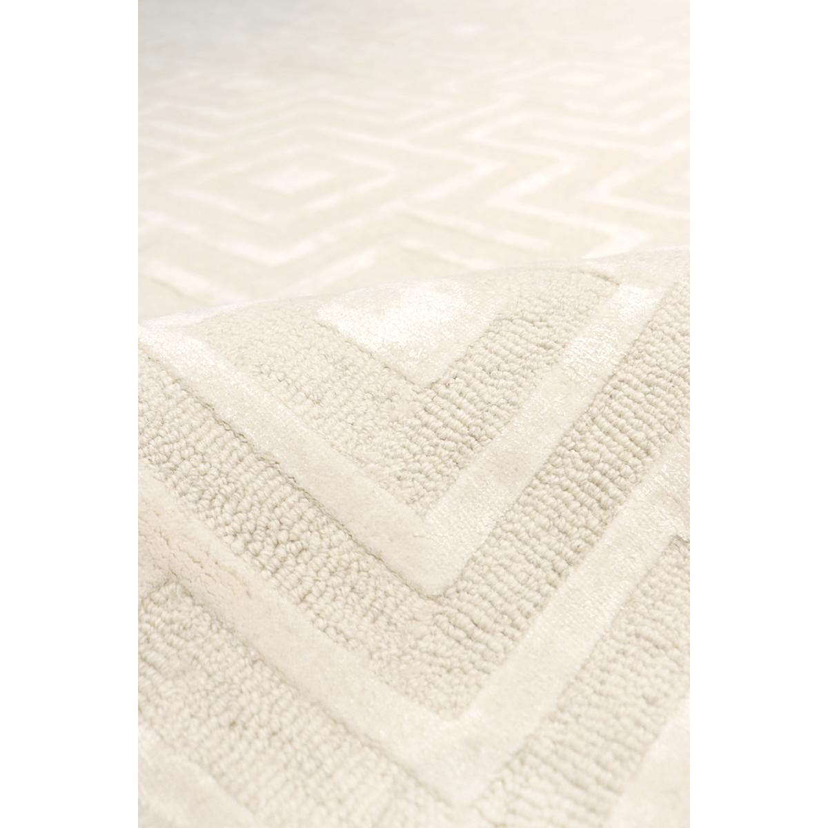 Edgy Hand-Tufted Ivory Transitional Area Rug