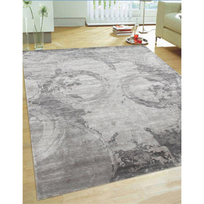 Modern Hand-Knotted Bamboo Silk Area Rug