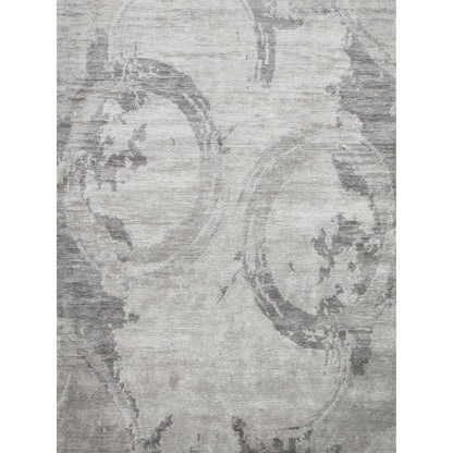 Modern Hand-Knotted Bamboo Silk Area Rug