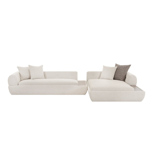 Amara Style Beige Sectional Sofa