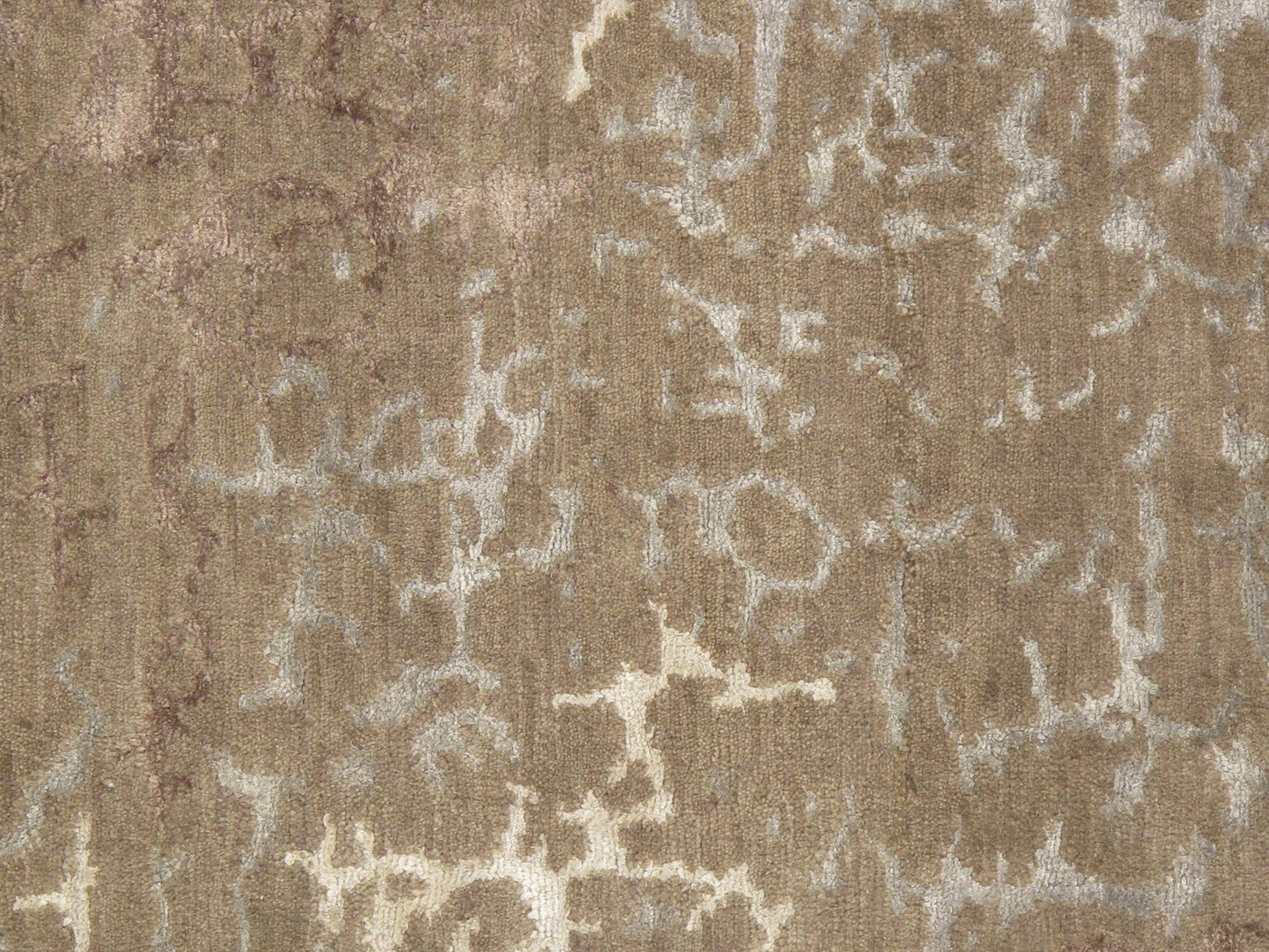 Modern Hand-Knotted Silk & Wool Area Rug