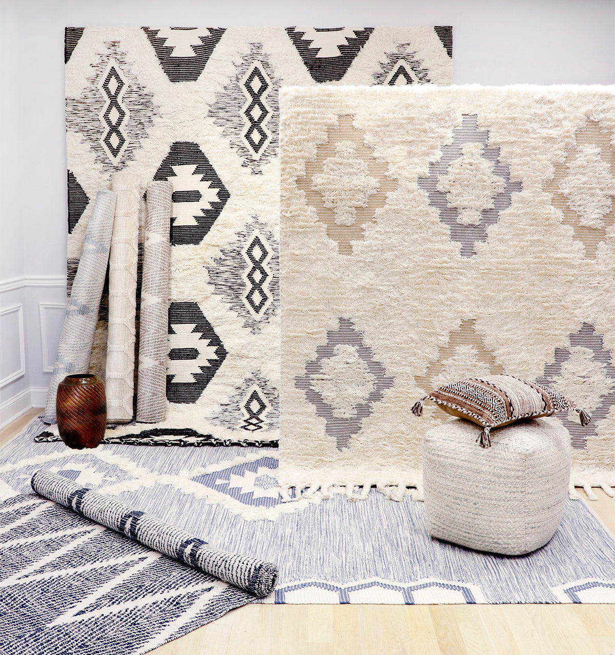 Santa Fe Hand-Knotted Wool Area Rug