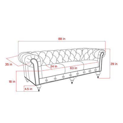 Paris Club Chester Bay Tufted Sofa