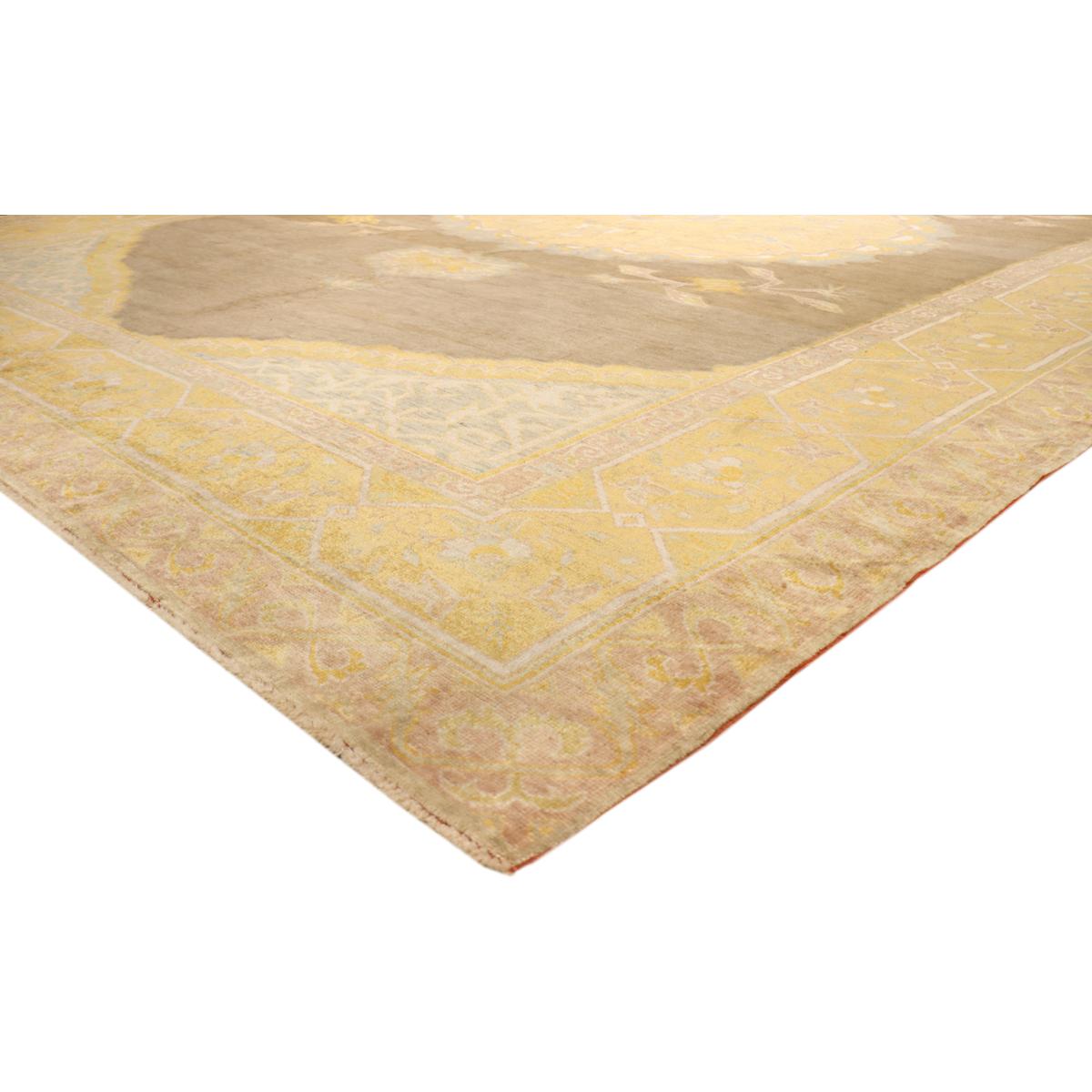 Turkish Hand-Knotted Lamb's Wool Area Rug