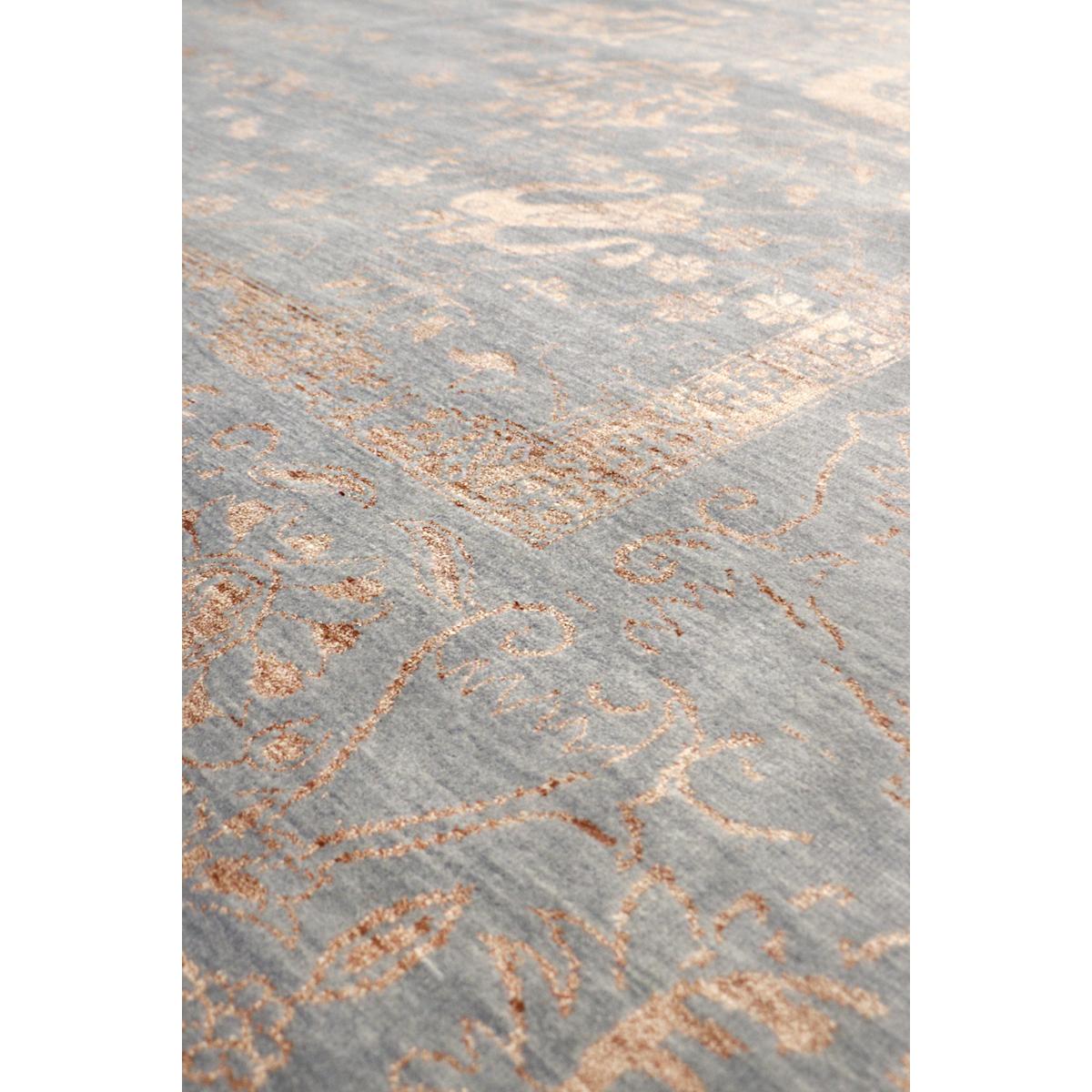 Transitional Hand-Knotted Bamboo Silk & Wool Area Rug