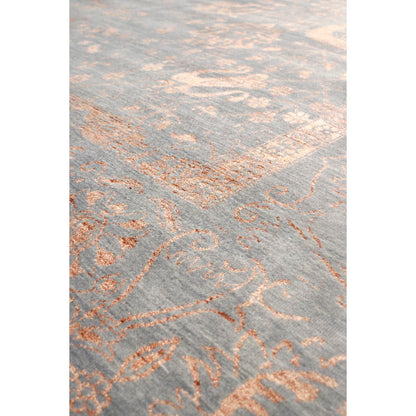 Transitional Hand-Knotted Bamboo Silk & Wool Area Rug