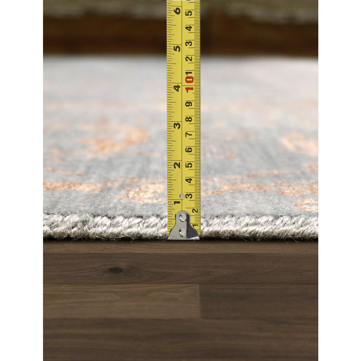 Transitional Hand-Knotted Bamboo Silk & Wool Area Rug
