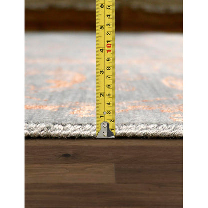 Transitional Hand-Knotted Bamboo Silk & Wool Area Rug