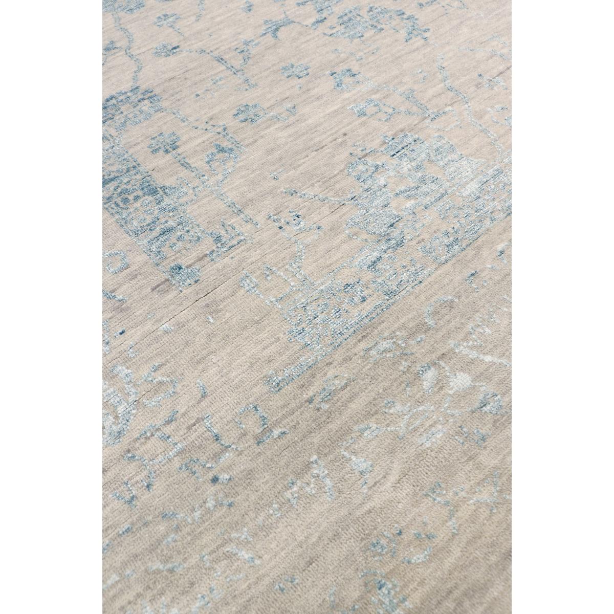 Transitional Hand-Knotted Bamboo Silk & Wool Area Rug