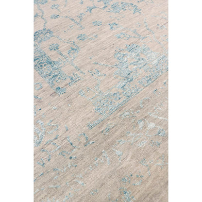 Transitional Hand-Knotted Bamboo Silk & Wool Area Rug