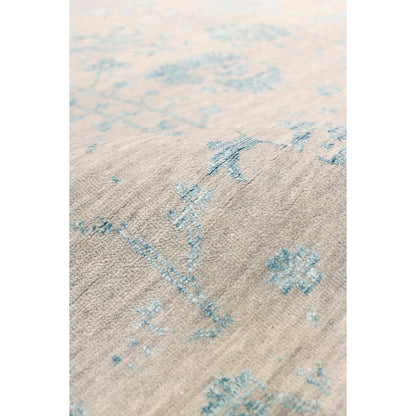 Transitional Hand-Knotted Bamboo Silk & Wool Area Rug