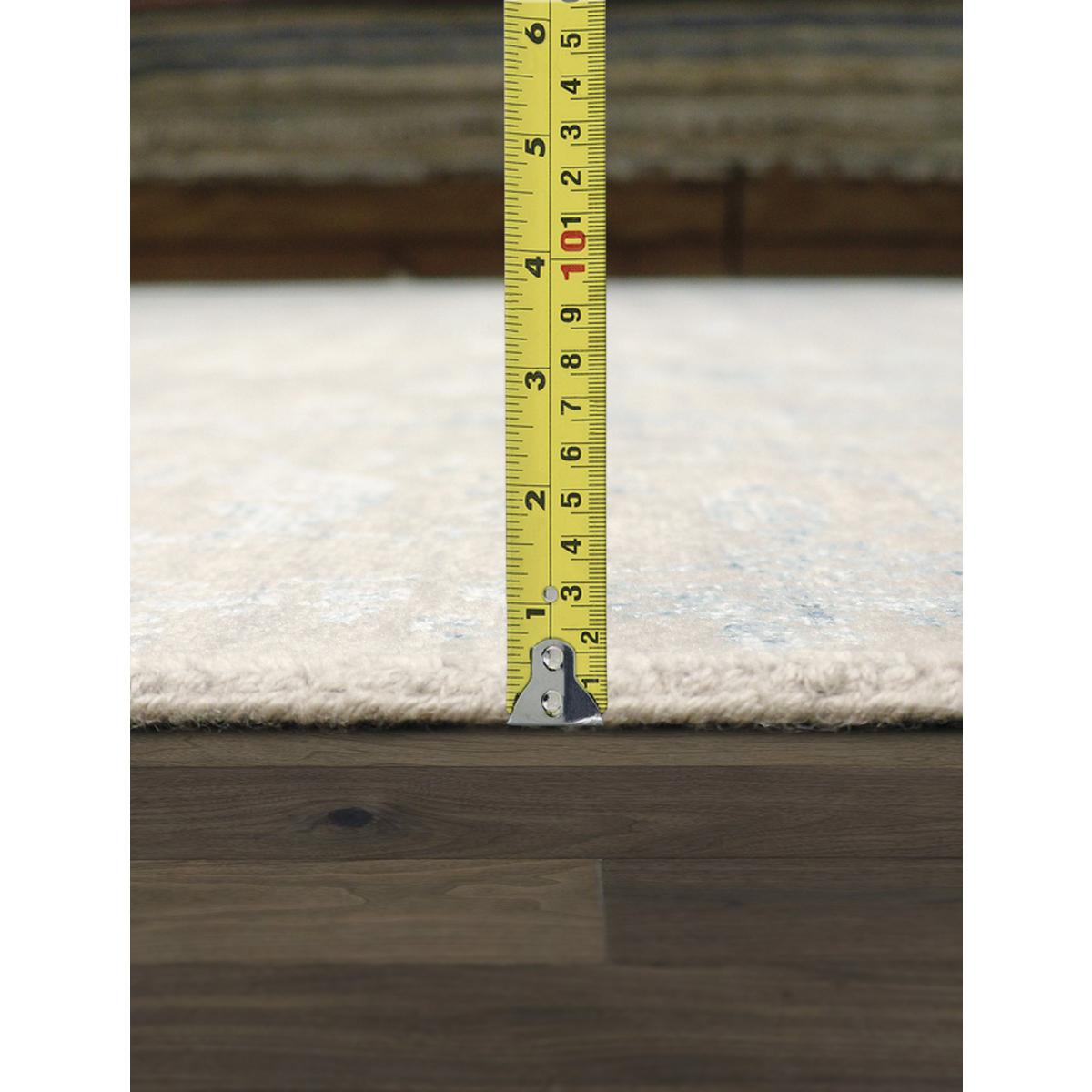 Transitional Hand-Knotted Bamboo Silk & Wool Area Rug
