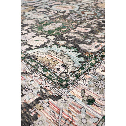 Transitional Hand-Knotted Bamboo Silk & Wool Area Rug