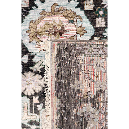 Transitional Hand-Knotted Bamboo Silk & Wool Area Rug