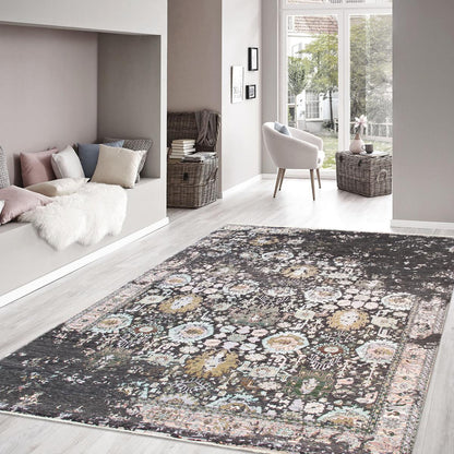 Transitional Hand-Knotted Bamboo Silk & Wool Area Rug