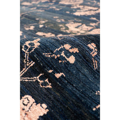 Transitional Hand-Knotted Bamboo Silk & Wool Area Rug