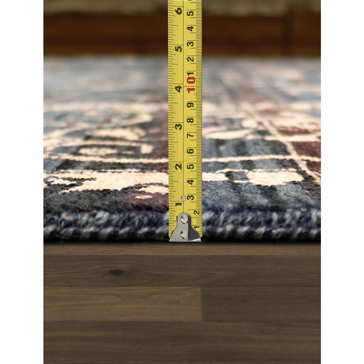 Transitional Hand-Knotted Bamboo Silk & Wool Area Rug