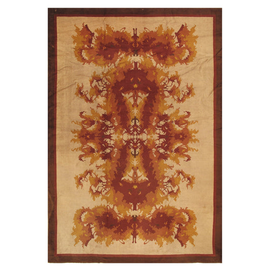 Antique Art Deco Collection Hand-Knotted Wool Rug