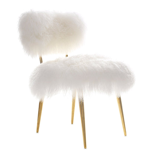 Allesia Fur Chair_White