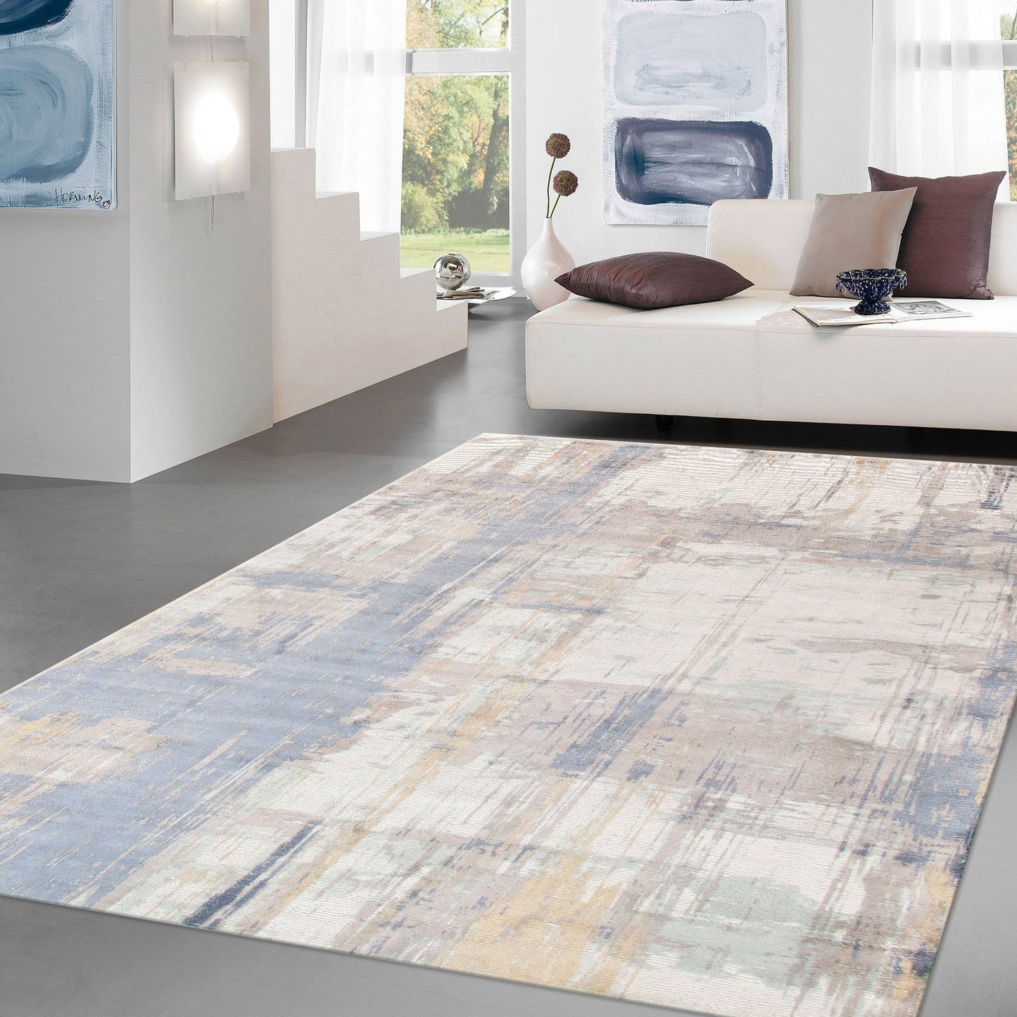 Pasargad Home Hand-Loomed Silk & Wool Area Rug