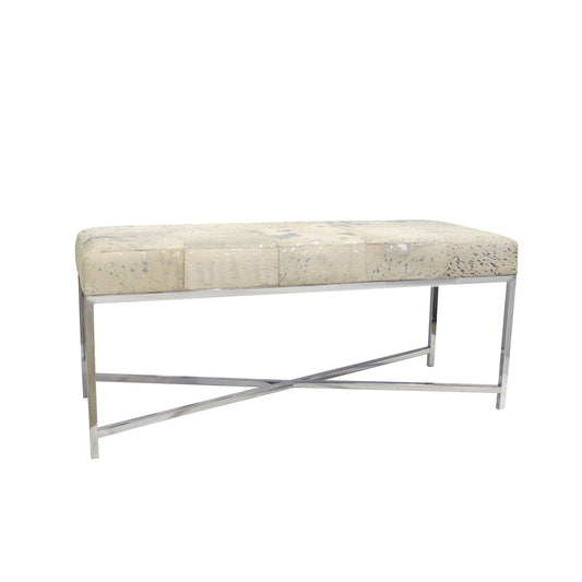 Safari Cowhide Bench