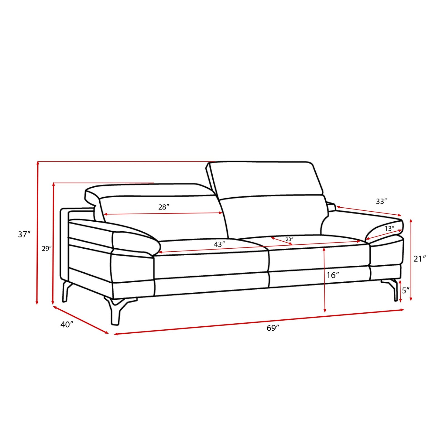 Torano Loveseat_White