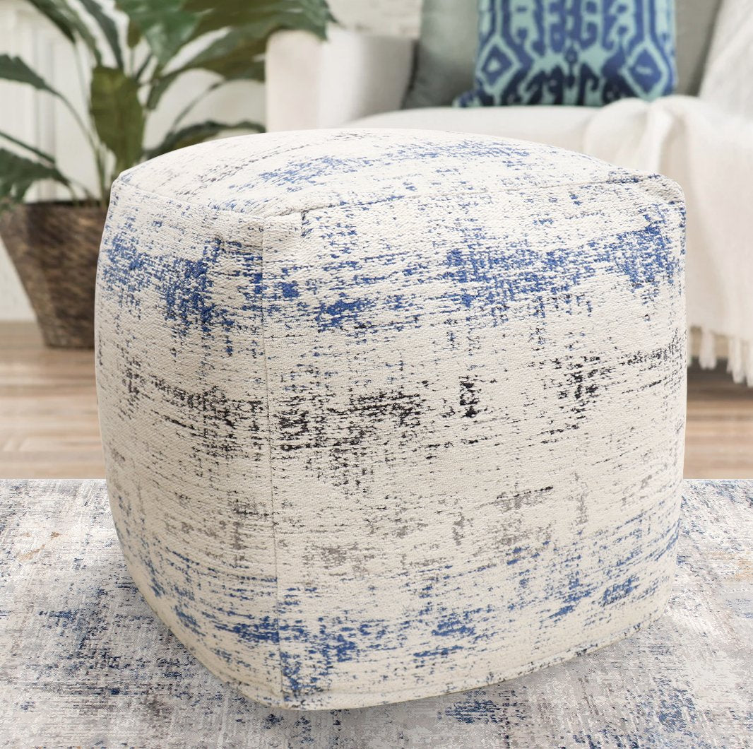 Grand Canyon Distressed Pouf_Blue