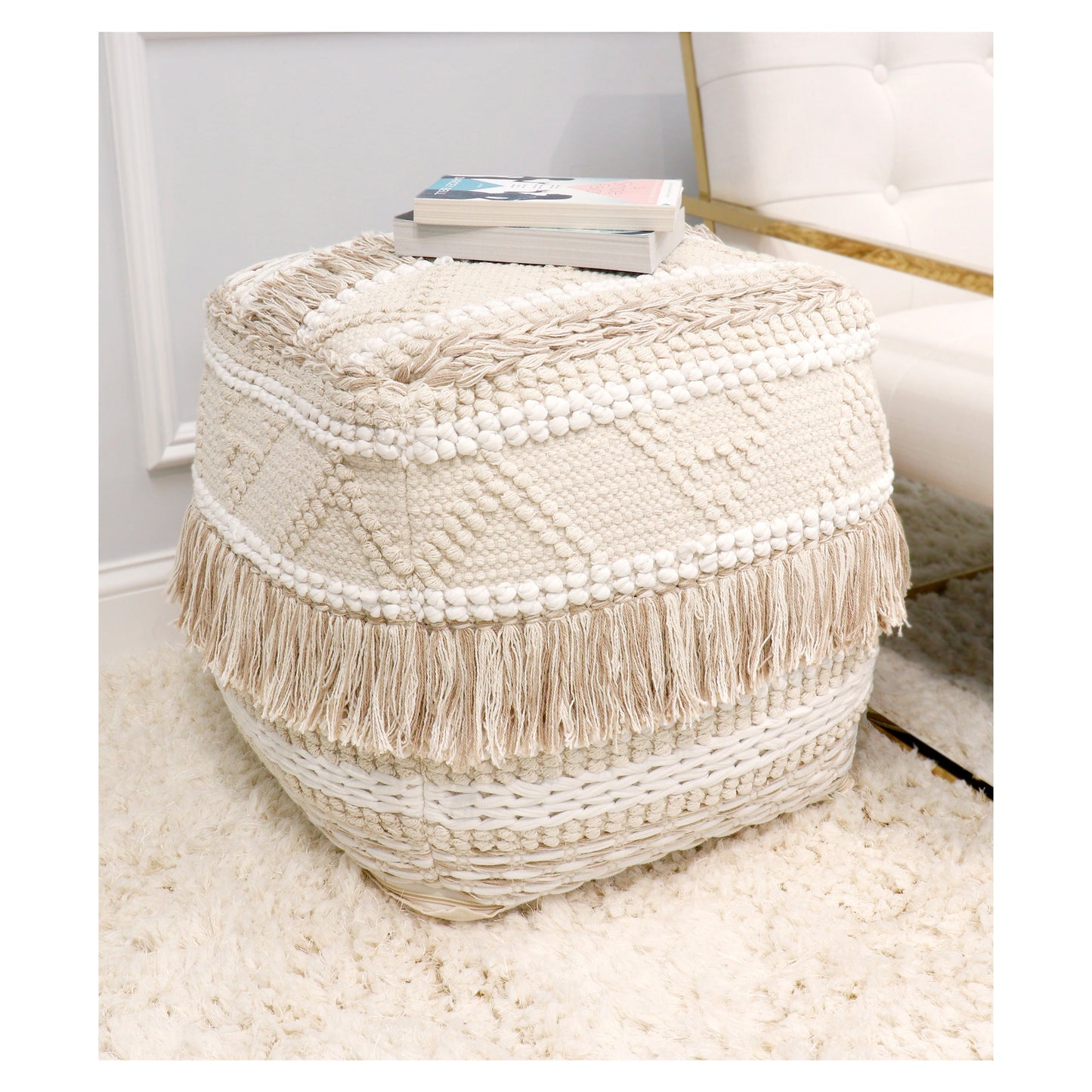 Grand Canyon Pouf with Tassel