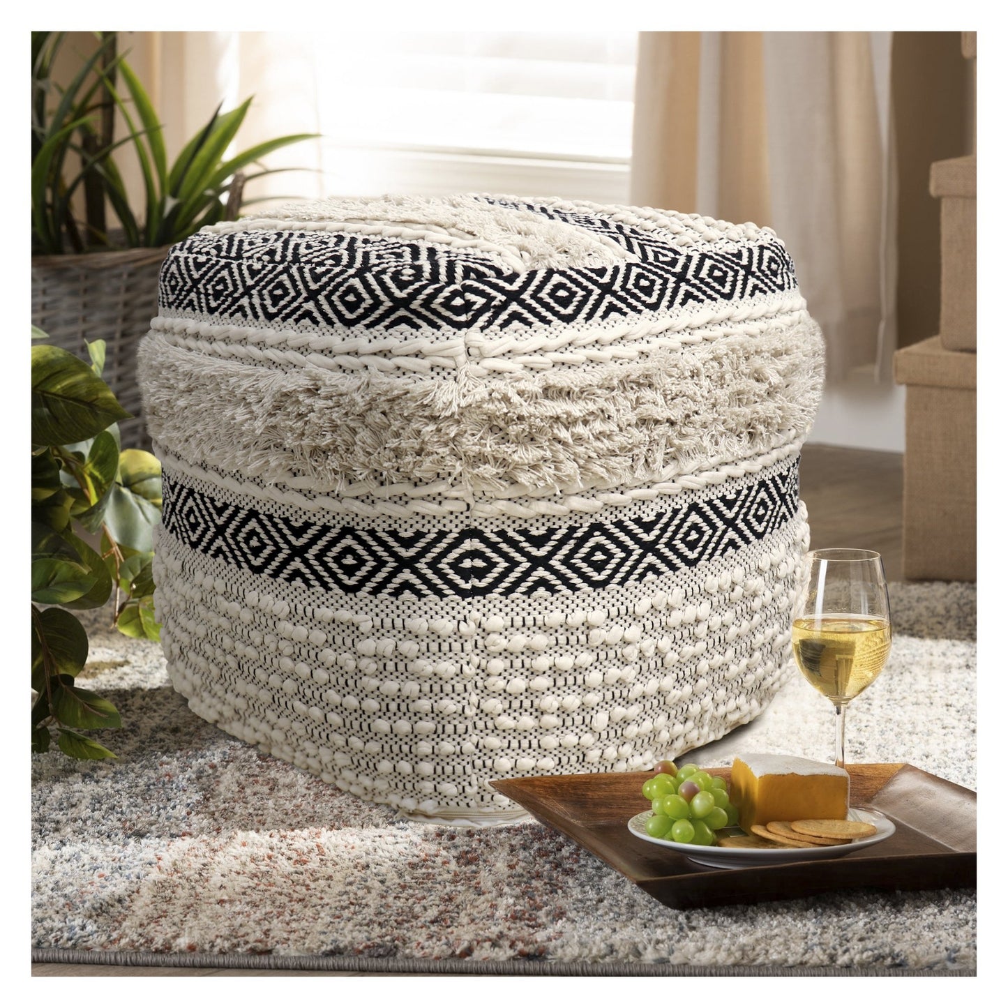 Grand Canyon Pouf_Black