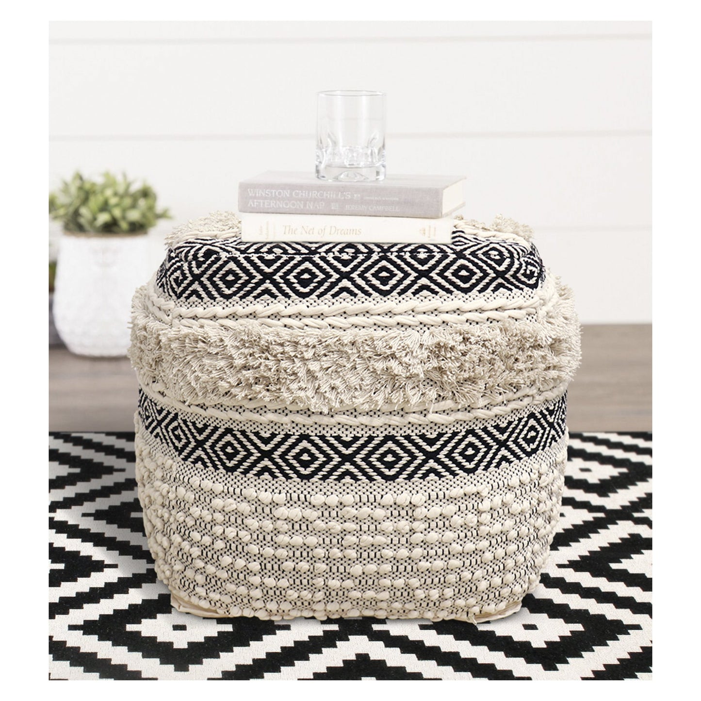 Grand Canyon Pouf_Black