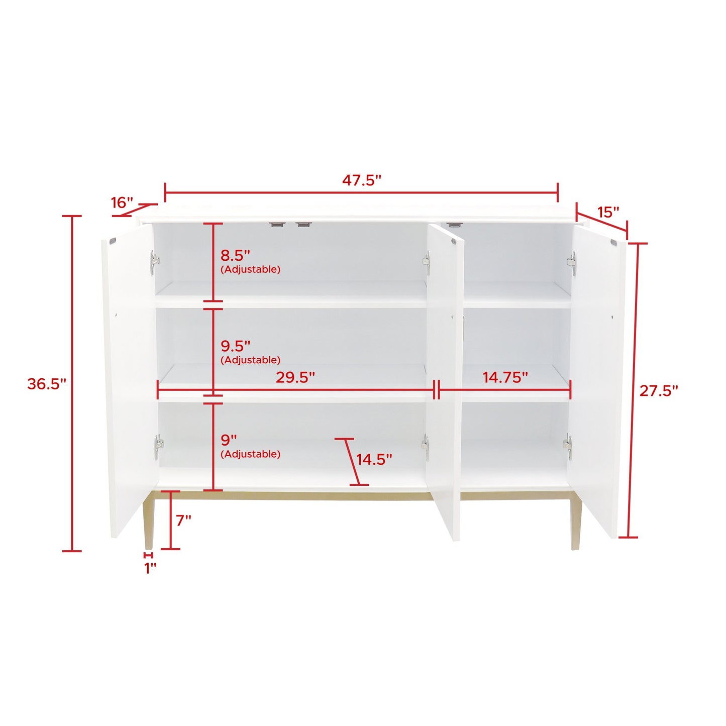 Victoria 3 Door Sideboard