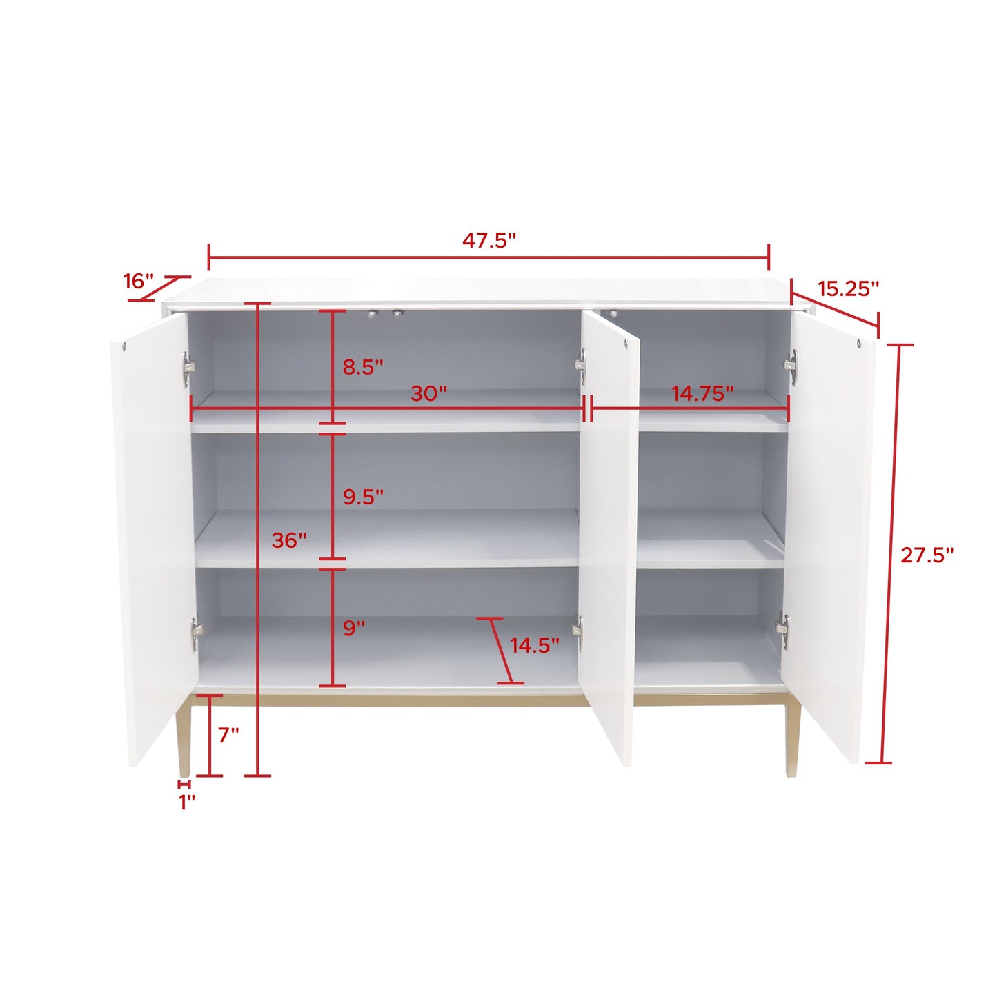 Annabelle 3 Door Sideboard