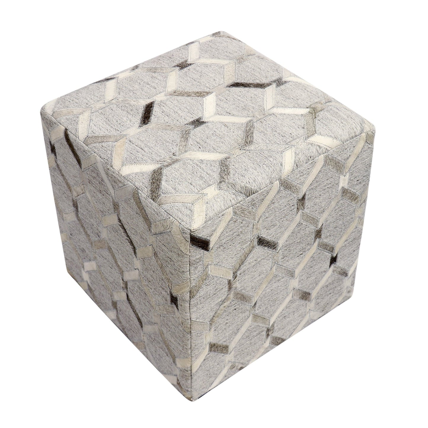 Galaxy Cowhide Cube Ottoman