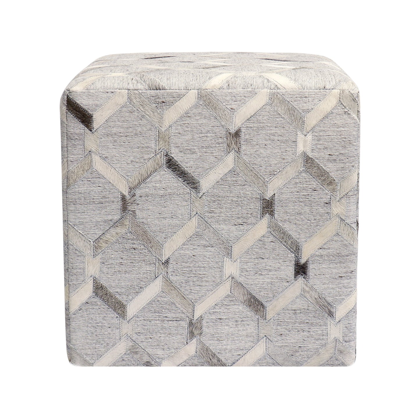 Galaxy Cowhide Cube Ottoman