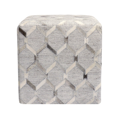 Galaxy Cowhide Cube Ottoman