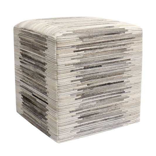 Galaxy Cowhide Cube Ottoman_Stripes