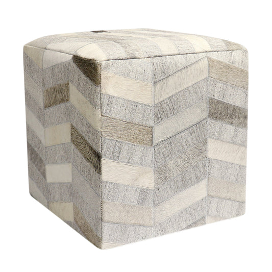 Galaxy Cowhide Cube Ottoman_Zig-Zag