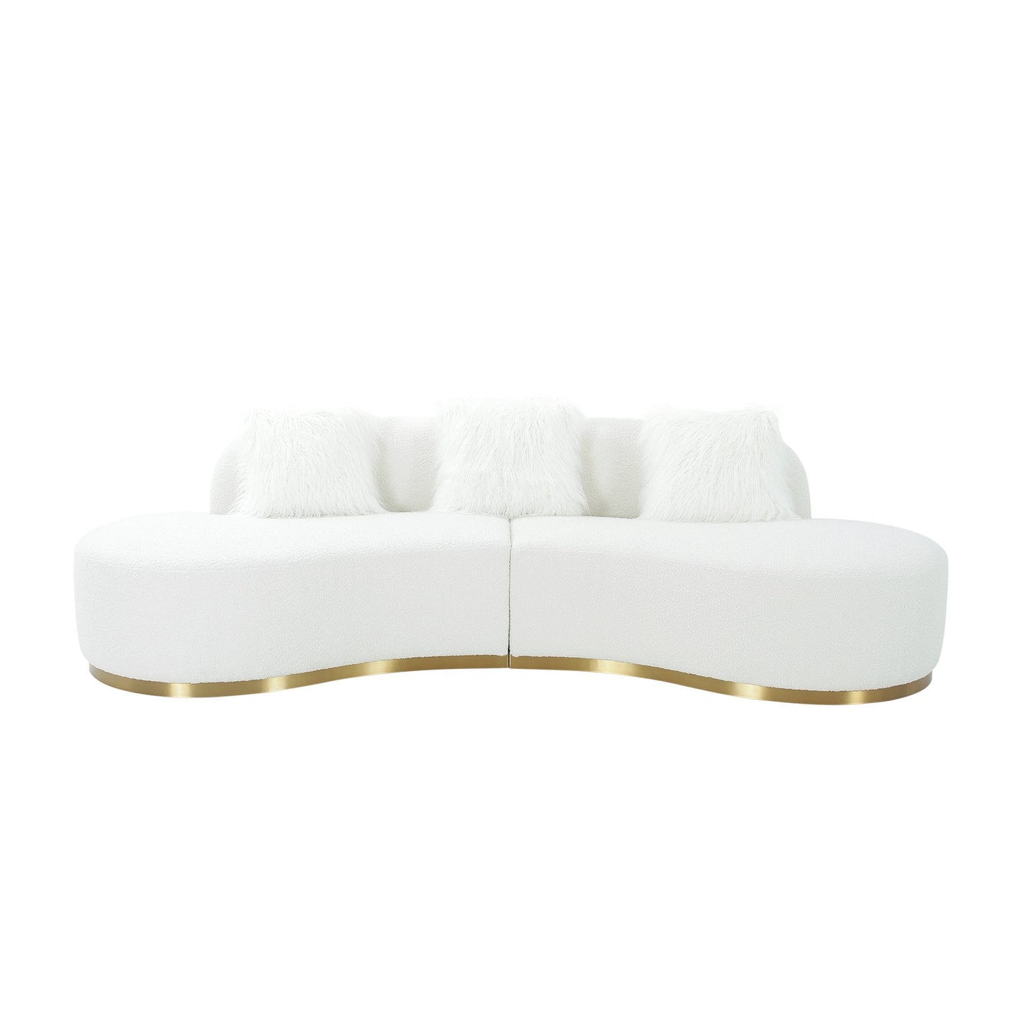 Simona Curved Sofa_Ivory_Small