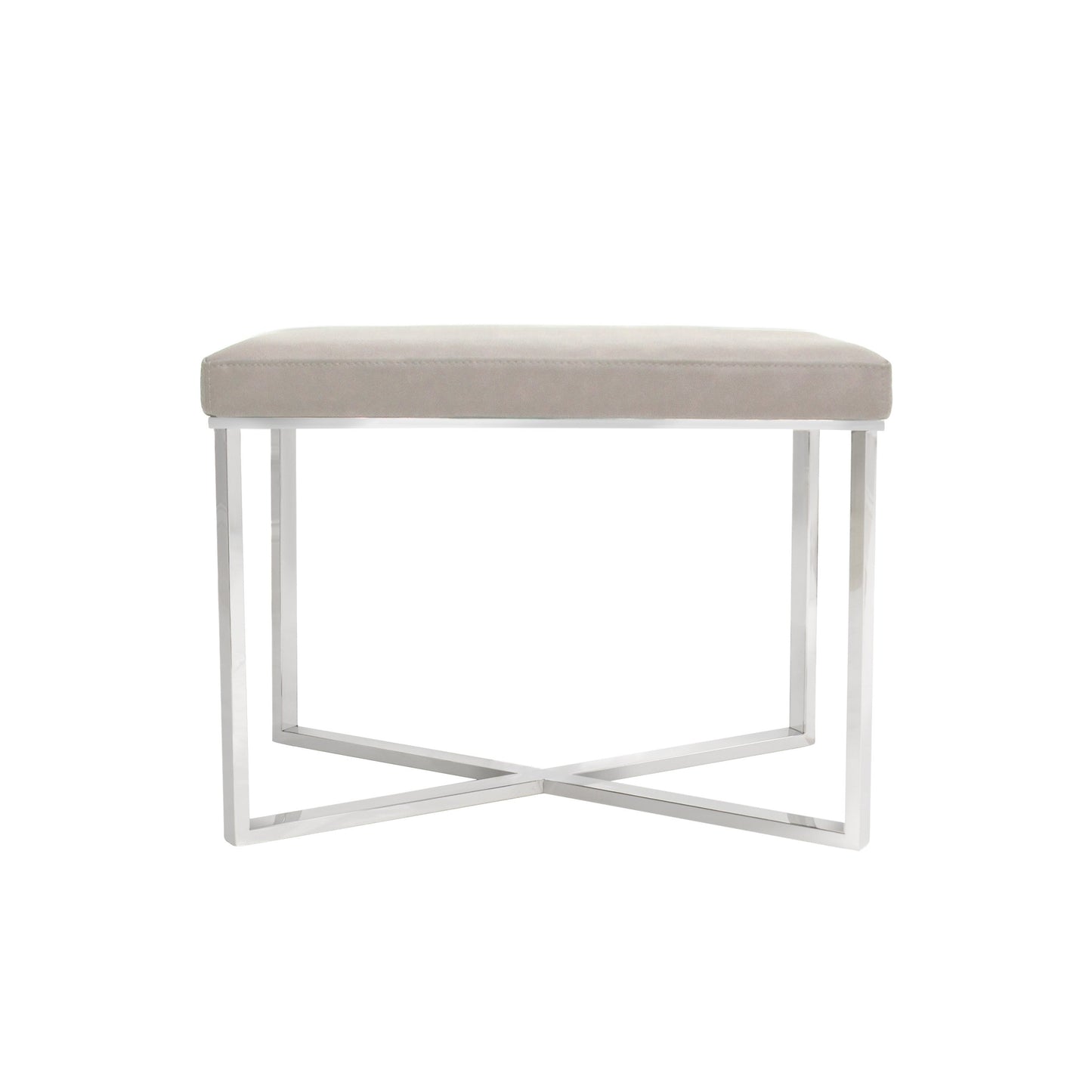 Luxe Faux Leather Stool_Beige